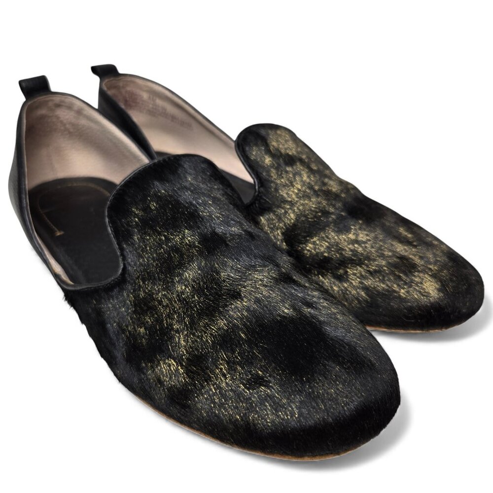 Latigo Albany D'orsay Calf Hair Loafers Women's Cut Out Sides Leather Slip On 8M